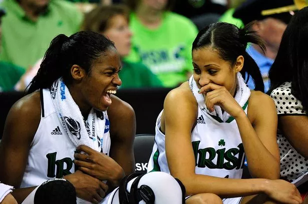 Devereaux Peters #14 and Skylar Diggins #4