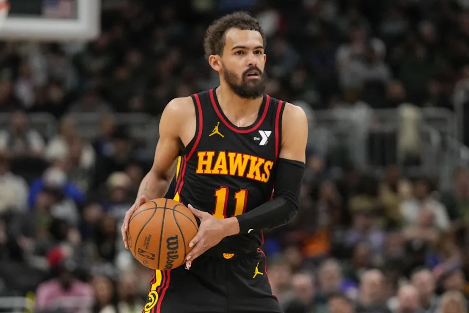 Milwaukee, Wisconsin, USA; Atlanta Hawks guard Trae Young (11) during the game against the Milwaukee Bucks at Fiserv Forum. Mandatory Credit: Jeff Hanisch-Imagn ImagesMandatory Credit&colon; Jeff Hanisch-Imagn Images