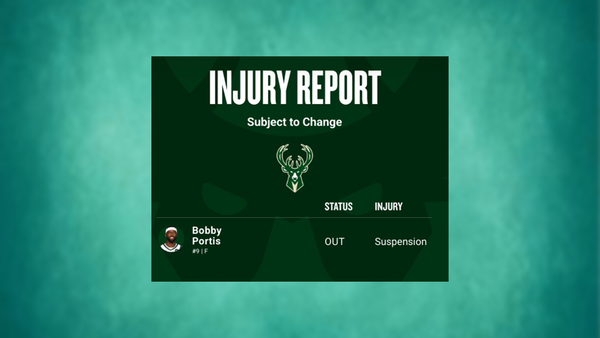 Bucks injury report (Image via NBA) Bucks injury report