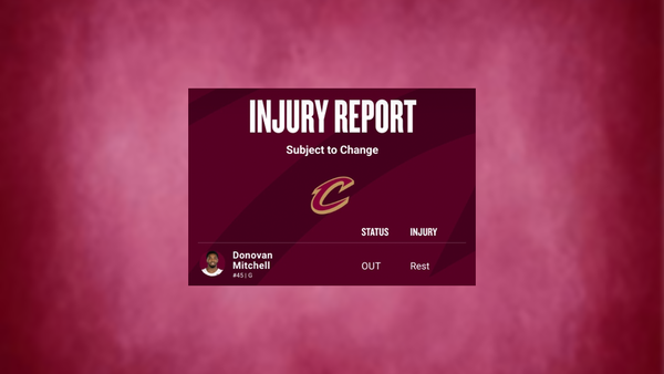 Cavaliers injury report March 2 (Image via NBA) Cavaliers injury report March 2