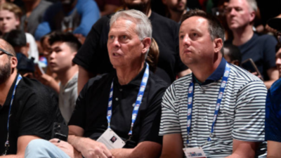 Austin Ainge reunites with father Danny Ainge at Utah Jazz as team's new President of basketball operations