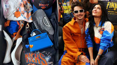 Kylie Jenner packed only New York Knicks merchandise for game night with Timothee Chalamet, shares luggage photo
