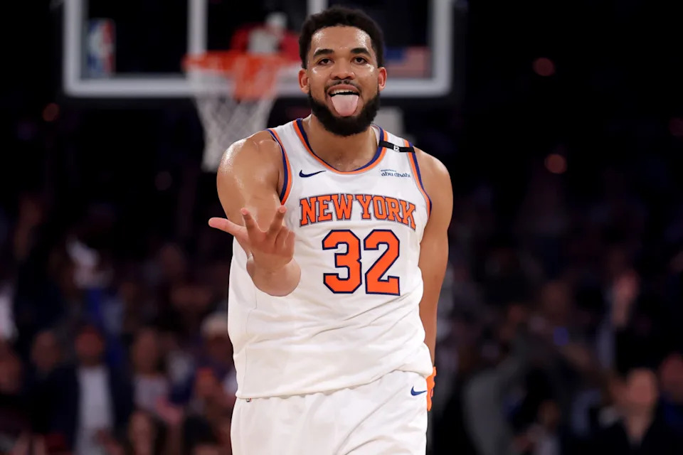 New York Knicks center Karl-Anthony Towns© Brad Penner-Imagn Images