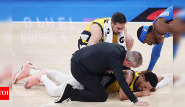 NBA world reacts as Indiana Pacers lose star Tyrese Haliburton to injury just before halftime lead in Game 7 of NBA Finals | NBA News