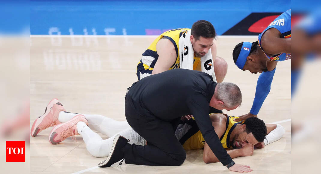 NBA world reacts as Indiana Pacers lose star Tyrese Haliburton to injury just before halftime lead in Game 7 of NBA Finals | NBA News