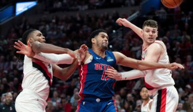Simons leads Portland with 34 points, but Pistons hang on for a 119-112 victory
