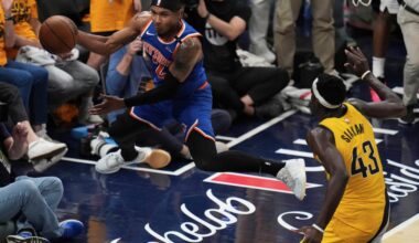Foul-plagued Miles McBride provides late spark for Knicks in Game 3 vs. Pacers
