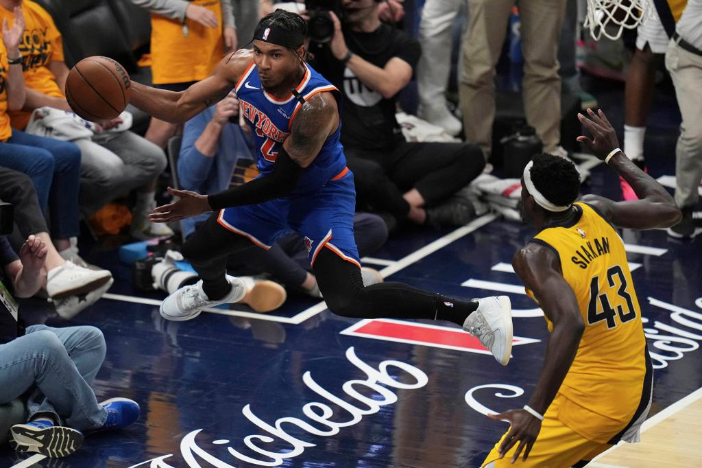 Foul-plagued Miles McBride provides late spark for Knicks in Game 3 vs. Pacers