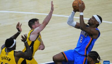 Oklahoma City Thunder vs. Indiana Pacers-Xinhua