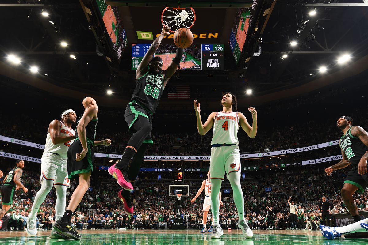 2025 NBA Playoffs - New York Knicks v Boston Celtics - Game Five