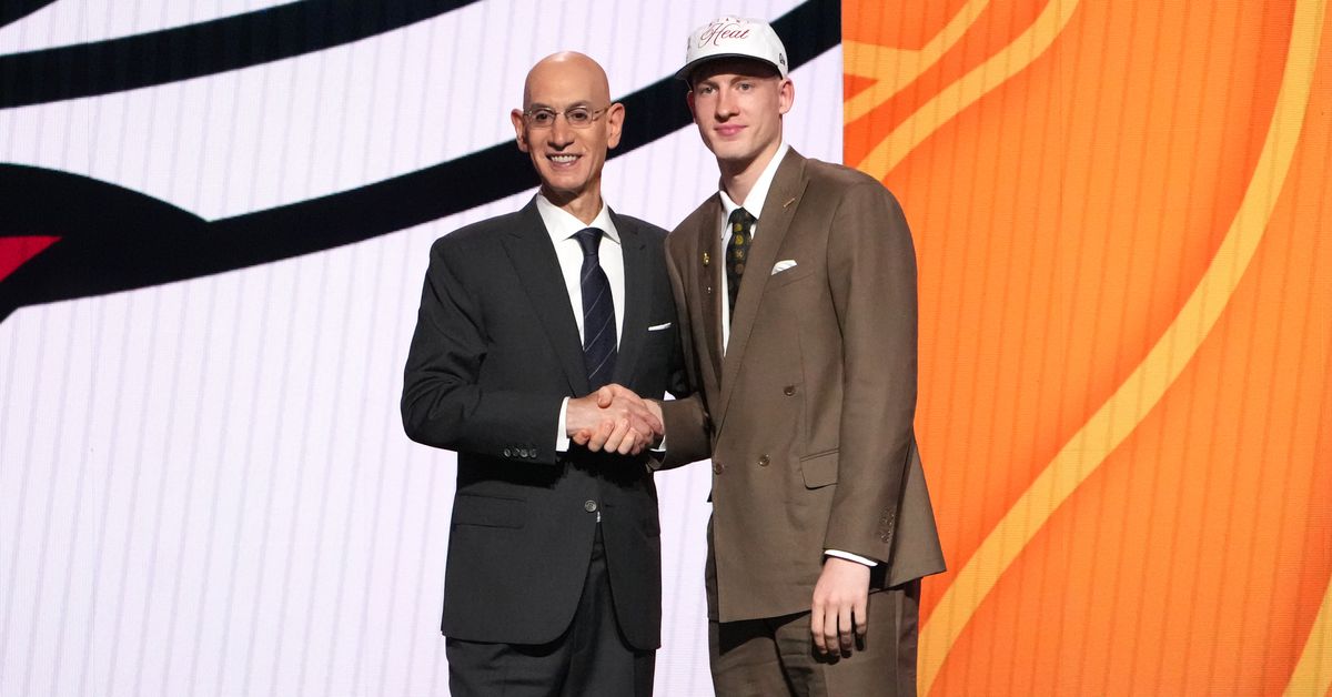 Miami Heat draft Kasparas Jakučionis in the 2025 NBA Draft using the pick obtained from the Jimmy Butler trade
