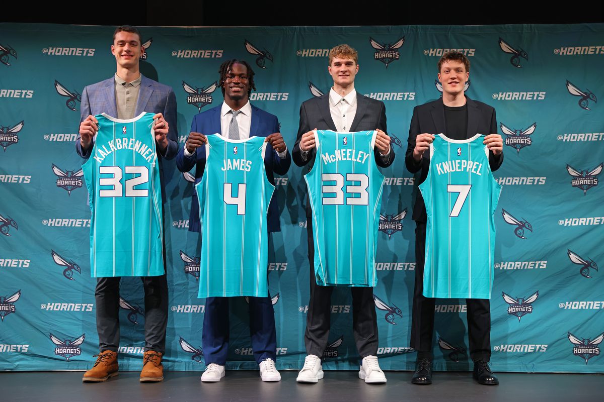 Charlotte Hornets Introduce Kon Knueppel, Sion James, Ryan Kalkbrenner, and Liam McNeeley - Press Conference