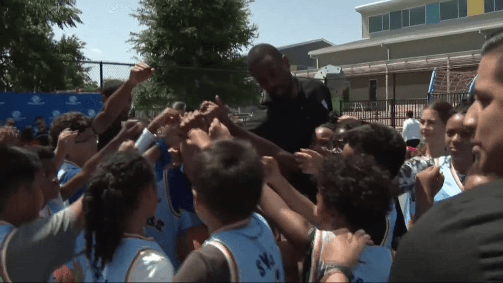 Spurs forward funds refurbished court at Boys and Girls clubs of the Austin area