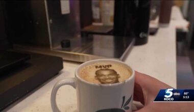 Oklahoma City coffee shop brews Thunder spirit with themed lattes