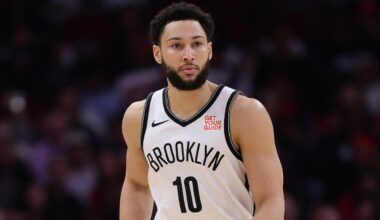 HOUSTON, TEXAS - FEBRUARY 01: Ben Simmons #10 of the Brooklyn Nets handles the ball against the Houston Rockets during the first half at Toyota Center on February 01, 2025 in Houston, Texas. NOTE TO USER: User expressly acknowledges and agrees that, by downloading and or using this photograph, User is consenting to the terms and conditions of the Getty Images License Agreement. (Photo by Alex Slitz/Getty Images)