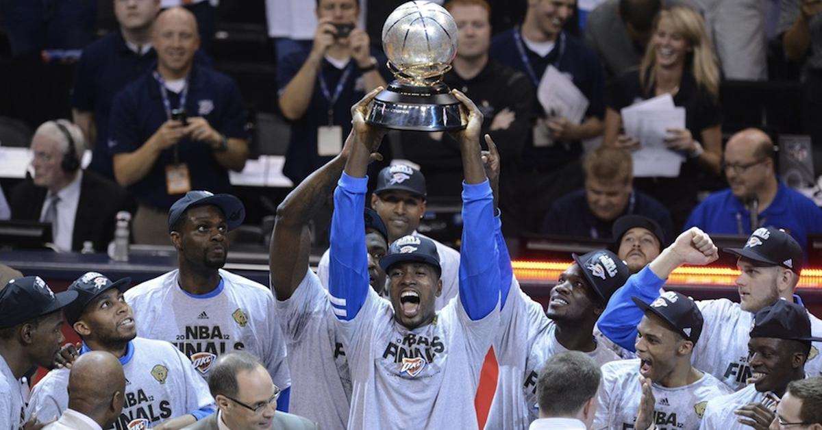 The Oklahoma City Thunder, in the NBA finals (107-99)