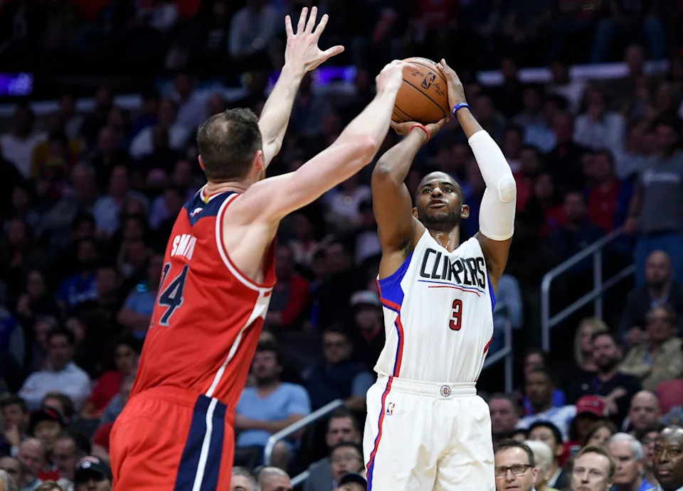 Former Los Angeles Clippers guard Chris PaulKelvin Kuo-Imagn Images