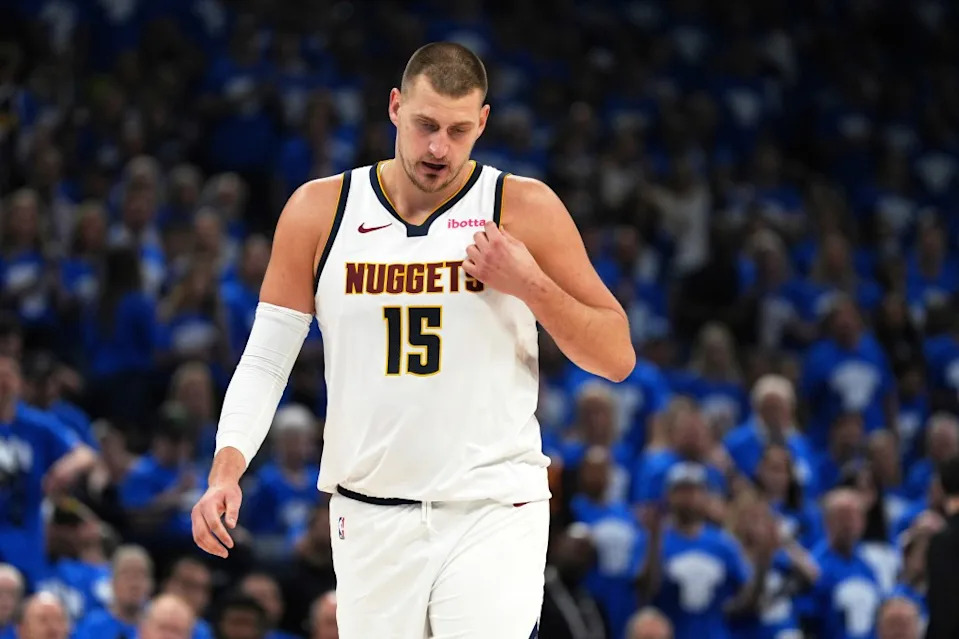Nikola Jokic in Game 7 of the second round of the NBA Playoffs on May 18. AP