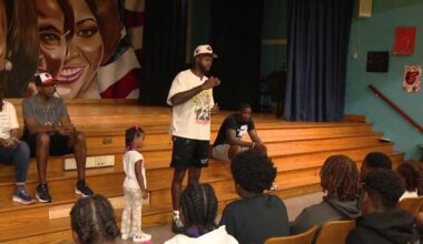 Miami Heat player, Baltimore native visits city elementary school