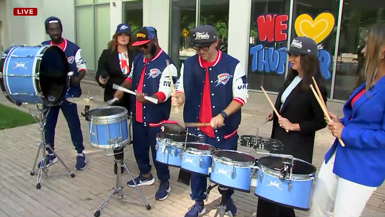 Thunder Drummers help fuel energy during historic NBA Finals run