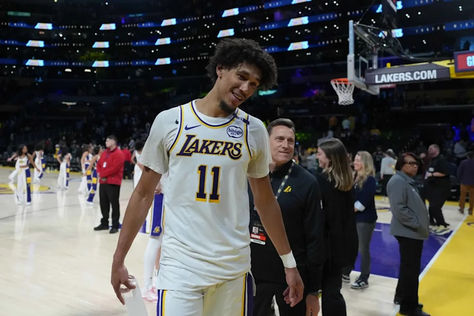 Los Angeles Lakers center Jaxson Hayes becomes an unrestricted free agent this offseason. Kirby Lee-Imagn Images