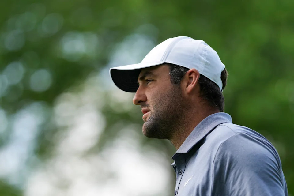 Scottie Scheffler walks to the ninth green during the first round of the Memorial Tournament presented by Workday golf tournament. Aaron Doster-Imagn Images