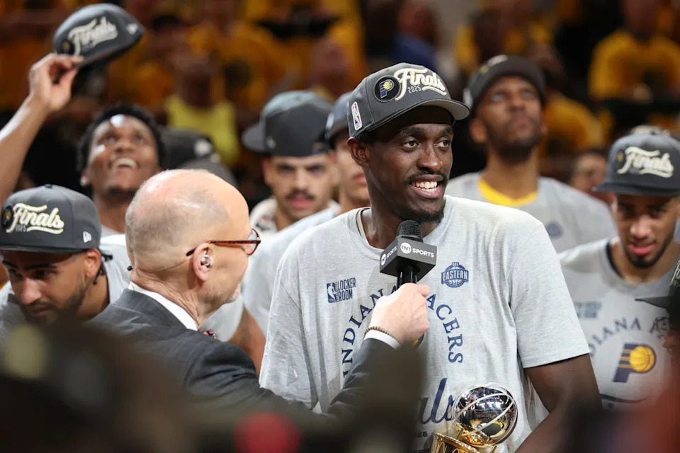 Indiana Pacers forward Pascal Siakam (43)© Trevor Ruszkowski-Imagn Images