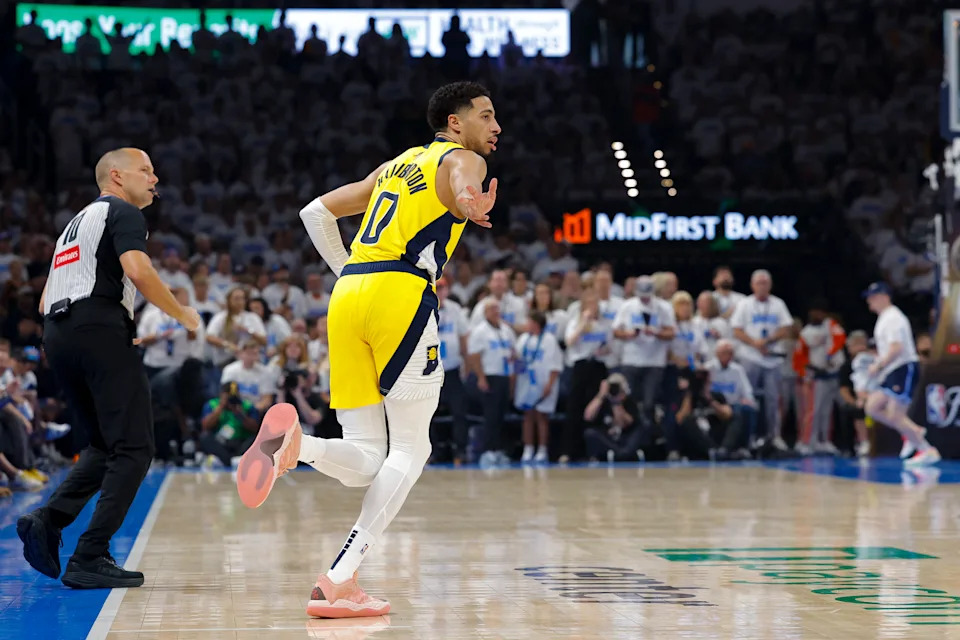 Tyrese Haliburton got off to a slow start, but once again finished an NBA playoff game. Mandatory Credit: Alonzo Adams-Imagn Images