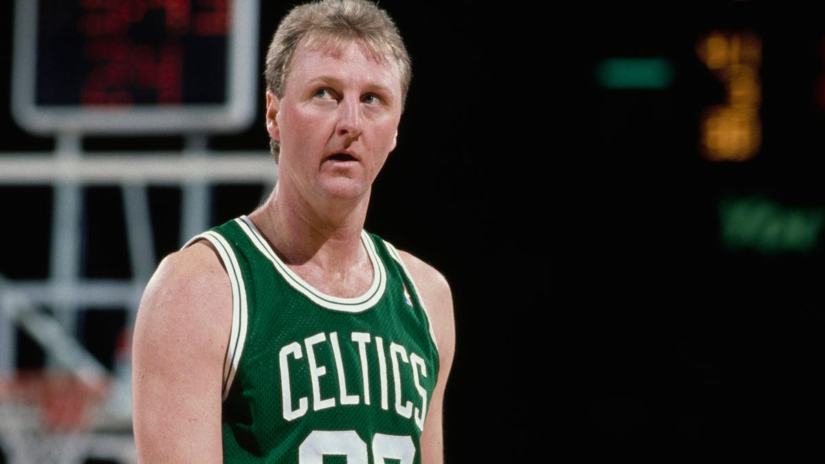 Boston wins Banner 16 vs. Rockets; Larry Bird signs