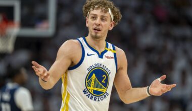 Warriors' Brandin Podziemski talks Bucks' Giannis Antetokounmpo