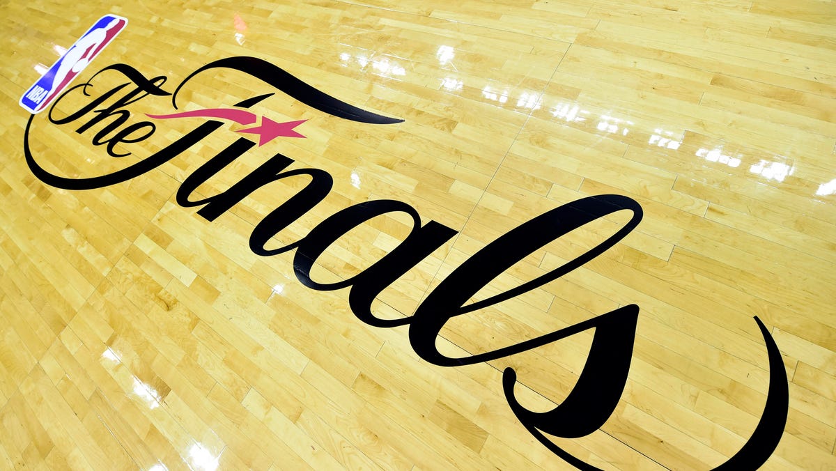 NBA Finals fans miss eye candy on court. Where is the logo?