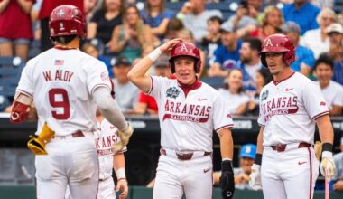Razorbacks win, reach CWS semifinals