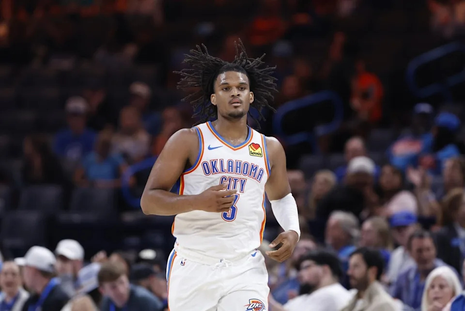 Oklahoma City Thunder forward Dillon Jones (3).© Alonzo Adams-Imagn Images