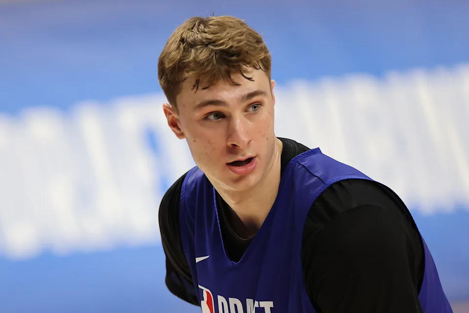 An early season matchup in Mexico between the Mavericks and Pistons could feature Cooper Flagg. (Michael Reaves/Getty Images)