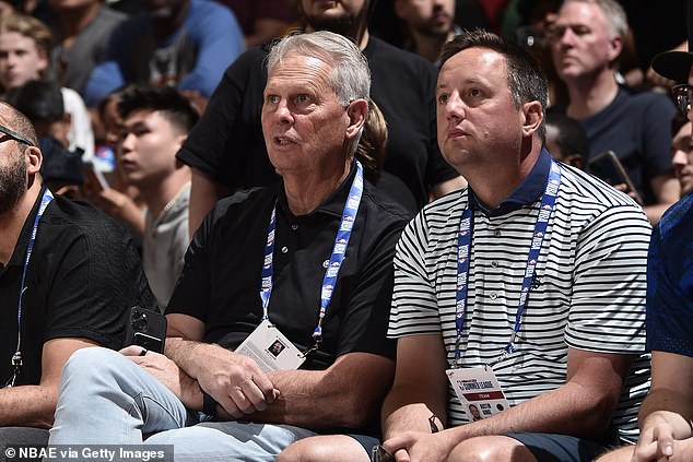 Danny Ainge (left) and his son Austin, seen in 2022, will work together on the Utah Jazz