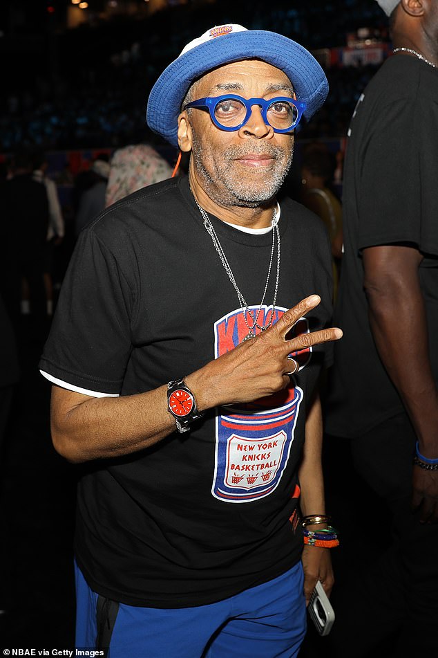 Lee is seen at the NBA Draft on Wednesday - despite the Knicks not having a first-round pick