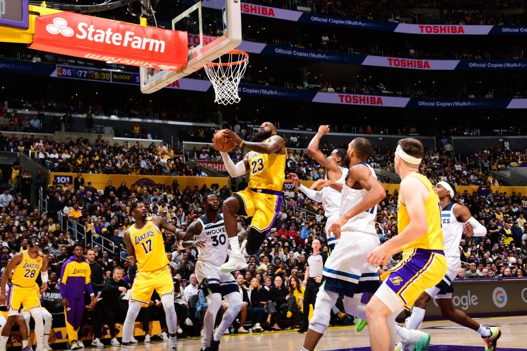 LeBron James in action.