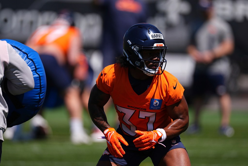 J.K. Dobbins, RJ Harvey and Denver Broncos' running backs