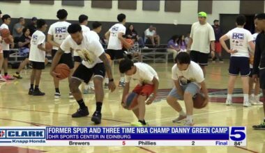 Former Spurs guard & three-time NBA champion Danny Green hosts a youth camp in Edinburg