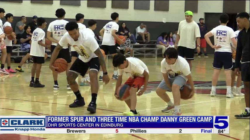 Former Spurs guard & three-time NBA champion Danny Green hosts a youth camp in Edinburg