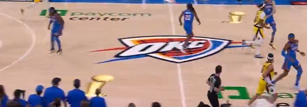 CGI decals spotted on the court of game 2.