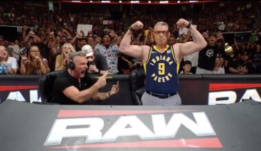 Michael Cole makes good on bet with Pat McAfee, dons Pacers jersey on Raw