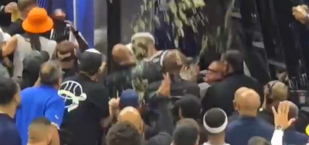 Food and drinks were thrown at Cousins