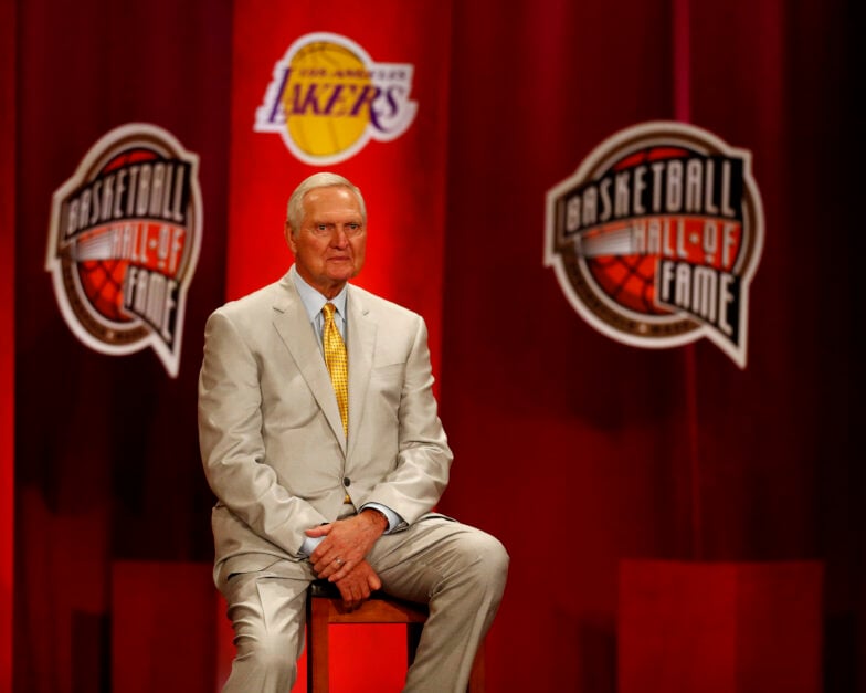 Los Angeles Lakers legend Jerry West at the Basketball Hall of Fame Enshrinement