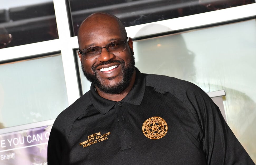 Shaquille O'Neal attends Shaq Attack Day at Nana's Chicken