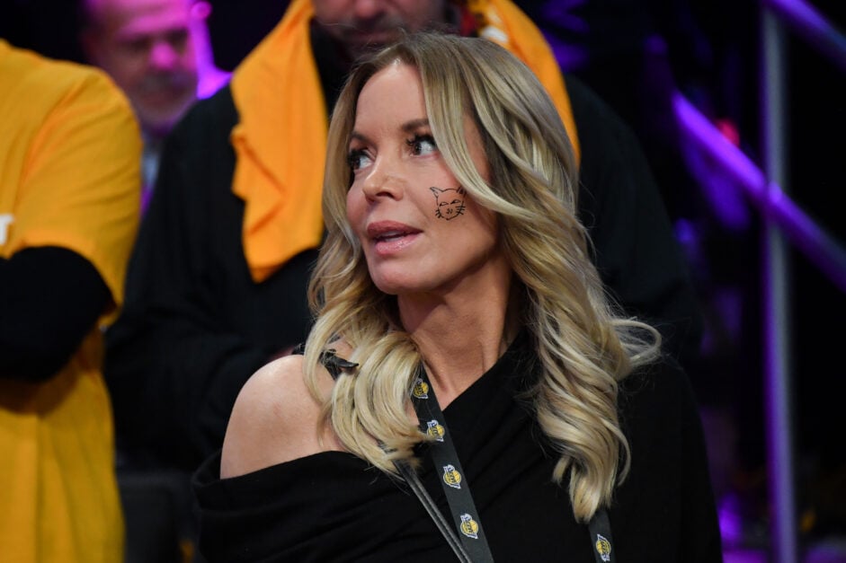 Jeanie Buss attends a basketball game between the Los Angeles Lakers and the Denver Nuggets at Crypto.com Arena on April 25, 2024 in Los Angeles, California.