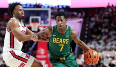 VJ Edgecombe #7 of the Baylor Bears