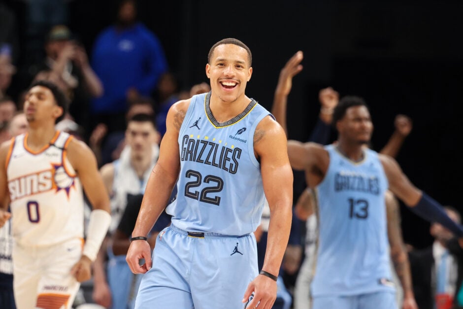 Desmond Bane smiles on the Memphis Grizzlies