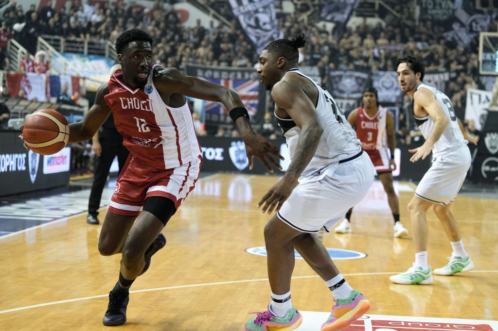 Mohamed Diawara in action during the basketball match PAOK vs Cholet