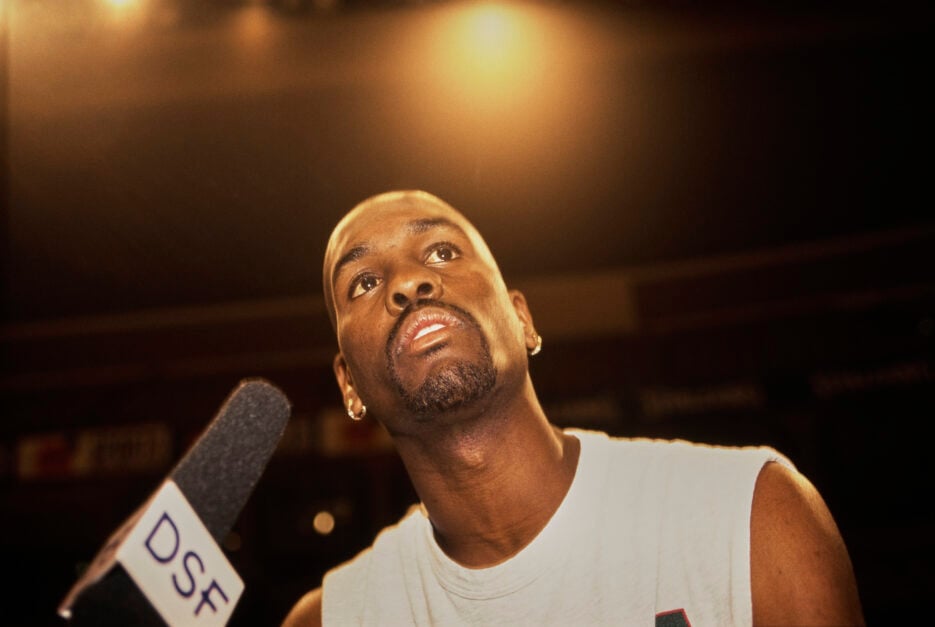 Seattle Supersonics legend Gary Payton during the NBA Europea Tour.